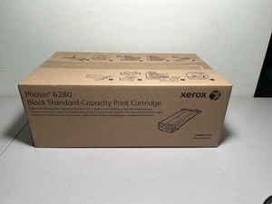 Genuine Xerox Phaser 6280 Standard-Capacity Print Black Cartridge - NEW SEALED - Afbeelding 1 van 4