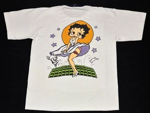 Vintage 90s Betty Boop Marilyn Monroe White T-shirt Size XL Tee Single Stitch - Picture 1 of 13