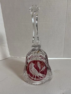 Hofbauer The Ruby Byrdes Collection Bleikristall Crystal Call Bell 8" Germany - Picture 1 of 4