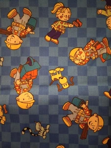Bob the builder fun fabric piece 11 by 10.5  inch USA - Picture 1 of 2
