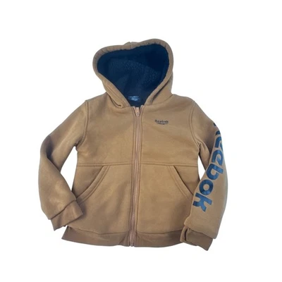 Sudadera con Capucha Reebok Niños Amarillo Mostaza Pullover Sudadera Talla Juvenil Ropa Informal Foto 1 de 4