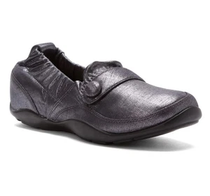 Dansko Women’s Carol Shoes Size 39 Boat Pewter Shimmer Suede Loafer LEATHER - Picture 1 of 11