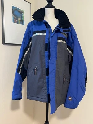 Spyder Ski Jacket XT Mens size Large  Insulated Bue and Gray - Image 1 of 4