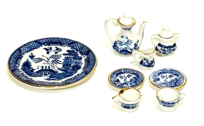 Juego de té de porcelana con motivo asiático escala 1/6 para 2 - Servicio completo de té - COMO NUEVO Foto 1 de 4