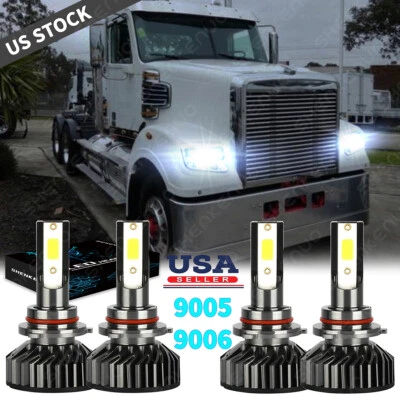 For Freightliner Coronado 2013-18 4x 6000K High Low Beam LED Headlight Bulbs Kit - Изображение 1 из 4