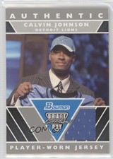 2007 Bowman Draft Day Selections Relics Calvin Johnson (Jersey) Rookie RC HOF