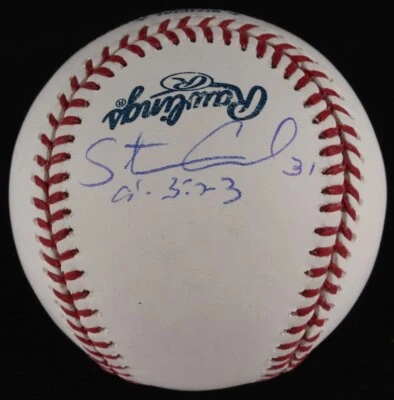 STEVE CISHEK SIGNED OML MANFRED BASEBALL w/ JSA COA CUBS MARLINS RAYS MARINERS - Image 1 of 4