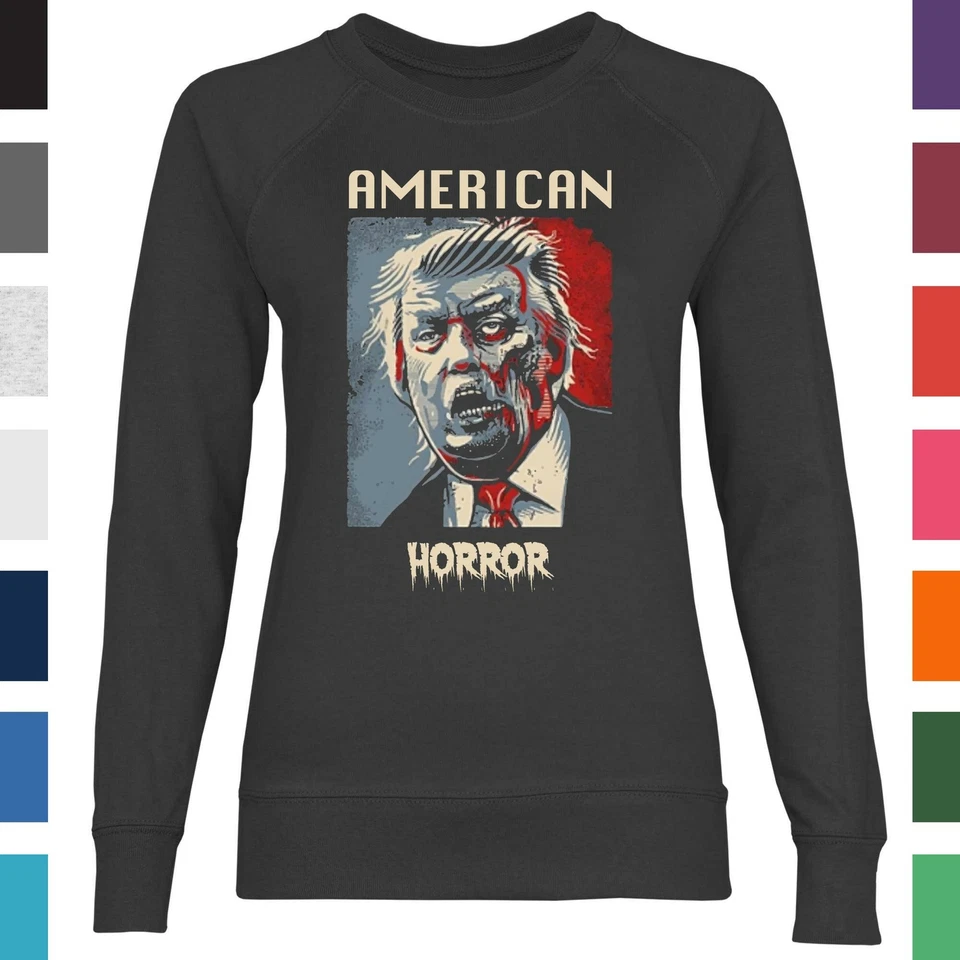 American Horror Anti Trump Halloween Damen Sweatshirt - Bild 1 von 1