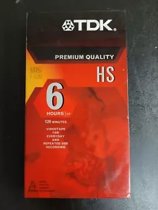 TDK VHS Video Tape Cassette Premium Quality 6 Hours HS T120 Blank Recordable - Picture 1 of 1