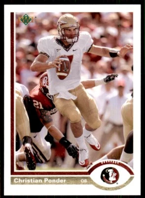 2011 Upper Deck 20th Anniversary Christian Ponder Florida State Seminoles - Image 1 of 2