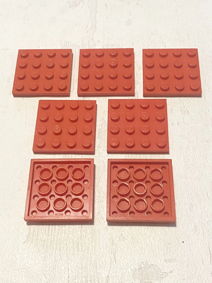 Placas LEGO Parts 3031 - 4243831 4x4 - rojo x7 - piezas y piezas** Foto 1 de 1