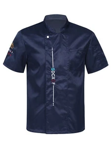 Abrigo de chef para hombre chaqueta hotel restaurante cocina soporte cuello cocinero uniforme - Imagen 1 de 70