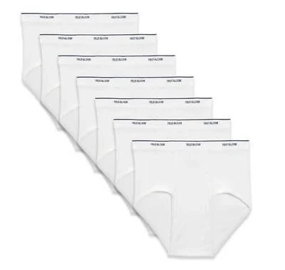 Fruit of the Loom Men's Brief Pack of 3 Large, White-7 Pack - Image 1 of 3