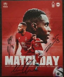N WILLIAMS, R LODI & M NIAKHATE - Signed 10x8 Photo - FOOTBALL - NOTTM FOREST - Picture 1 of 1
