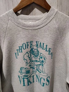 Sudadera deportiva vintage Uthoff Valley Vikings para hombre XL gris - Imagen 1 de 4