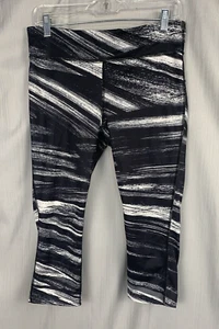 Black & White Fitted Yoga Workout Capri Pants Xersion Women's Medium - Picture 1 of 8