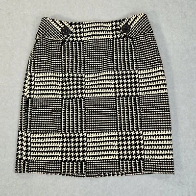 Falda Lápiz SC Sara Campbell Talla M Blanca Negra Forrada Abertura Trasera Cintura Elástica Foto 1 de 4