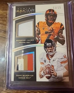 Brandin Cooks/Sean Mannion 2015 Panini Immaculate Collegiate Dual Patch 18/25 - Picture 1 of 4