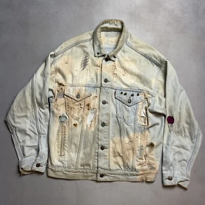 Chaqueta De Colección Levis 70507 Denim Trucker Tipo 3 Punk Thrashed Blanqueador Supreme CDG Foto 1 de 4