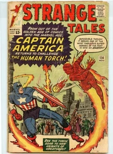 STRANGE TALES #114 ( 1963 ) CAPTAIN AMERICA & HUMAN TORCH ( GOOD READER COPY ) - Picture 1 of 19