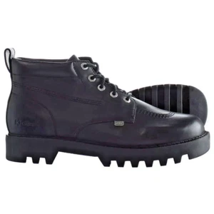 Botas Kickers Kizziie Hi de cuero liso negro con cordones para hombre talla 5,5 - Imagen 1 de 6