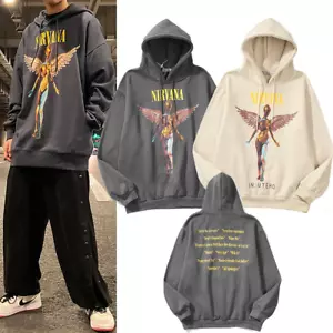 2023 Nirvana Dark Angel Distressed Hoodie Pullover Rock Hip Hop Sweatshirt TREND - Bild 1 von 9