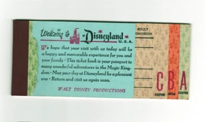 vintage 1967 Disneyland adult ticket booklet with A B C tickets -- Anaheim park - Picture 1 of 2