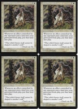 MTG: SACRED GROUND Stronghold RARE; played, Excellent condition x4