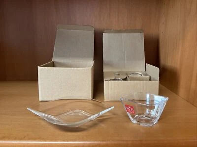 RCR finger food CRISTALLERIA ITALIANA  SET 4 COPPETTE+4 PIATTINI - Immagine 1 di 2