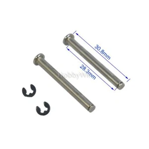 HBX part 6538-H015 Front Lower Arm Outside Hinge Pin +E-clip L =28.3MM 1/10 6538 - Picture 1 of 6
