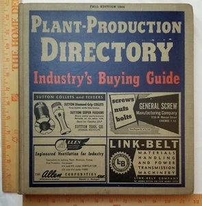 Plant-Production Directory: Industry's Buying Guide 1944 Hardback - Picture 1 of 12