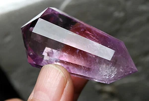 1.96" 12-LADOS Superior Natural Pájaro Amatista Cuarzo Cristal DT VARITA PUNTO CURACIÓN - Imagen 1 de 7