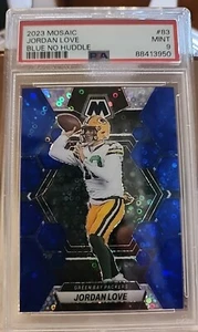 2023 Mosaic Jordan Love Blue No Huddle PSA 9 MINT  - Bild 1 von 2