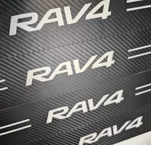 4Pcs Car Threshold Strip Door Plate Sill Scuff Cover Stickers for RAV4 - Picture 1 of 8