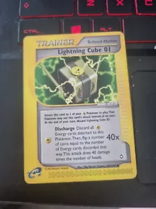 Lightning Cube 01 127/147 Aquapolis Pokemon Card Uncommon Non Holo Trainer - Picture 1 of 2