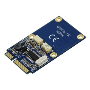 Mini PCI-E PCIe to USB Adapter mPCIe to 5 Pin 2 Ports Dual USB2.0 Converter Card - Picture 1 of 7