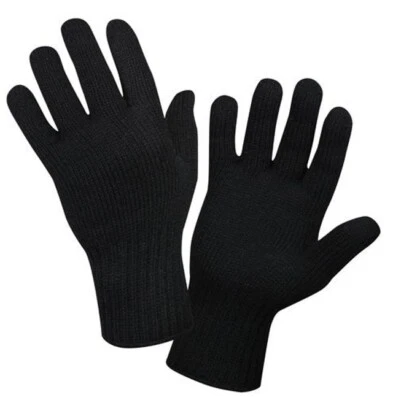 Rothco Wool Glove Liners - Unstamped - Black — 第 1/2 张图片
