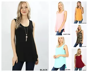 Mujer Sin mangas Camiseta Informal Básica Túnica Prenda para el torso sin mangas Blusa S-3X - Imagen 1 de 60