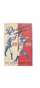 1949 Brooklyn Dodgers vs. St. Louis Baseball Game Program Jackie Robinson