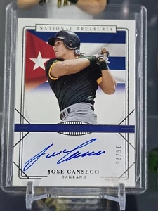 2020 Jose Canseco Panini National Treasures Auto /25 Cuba - Picture 1 of 2