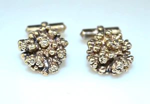 VINTAGE DESTINO 3-D MCM MODERNIST BRUTALIST STERLING SILVER CUFFLINKS 24.4 GRAMS - Picture 1 of 7