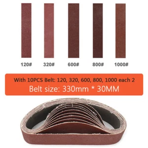 30x330mm Sanding Belt 120 320 600 800 1000 Grit Abrasive Belts For Belt Sander - Picture 1 of 6