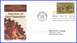 USA2 #1201 ADDR CACHET CRAFT FDC Legge sull'apprendistato - Foto 1 di 1
