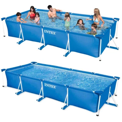 Family Swimming Pool Frame Rechteck 450x220x84cm Schwimmbecken von INTEX - Bild 1 von 3