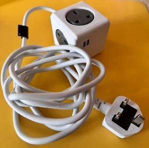 Allocacoc Powercube 1.5m Extension with Dual USB Ports - Picture 1 of 1