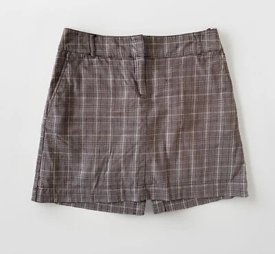 Pantalón Corto IZOD Talla 2 Marrón Rosa Cuadros Activo Golf Elastizado Colegiala Academia Foto 1 de 4