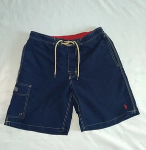 Polo Ralph Lauren Blue Lined Nylon Swim Active Cargo Shorts Men's Medium - Picture 1 of 12