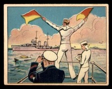 1941 R157 Gum Uncle Sam #14 Semaphore Signals VG/EX *d3