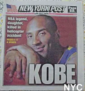 Kobe Bryant Dead Tribute New York Post 1/27/2020 👍 - Picture 1 of 2