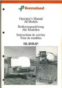 KVERNELAND BALE WRAPPER 7510 7512 7515 7554 7556 7558 7581 7582 OPERATORS MANUAL - Picture 1 of 1